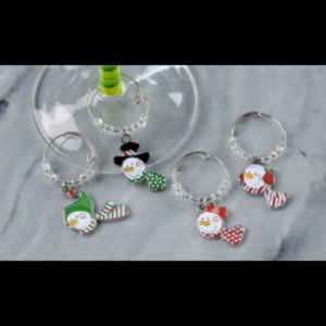 NEW HOLIDAY WINE GLASS CHARMS